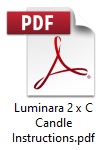 Luminara 2 x C Candle Instructions